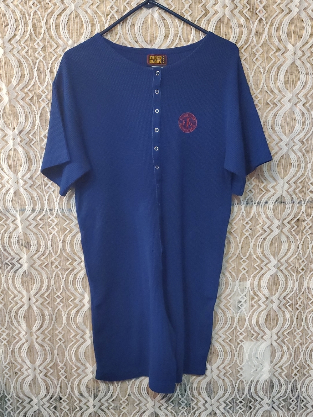 Faded Glory Womens Royal Blue Short-Sleeve One Piece Lounge Wear